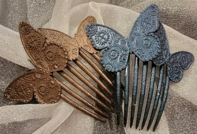 Steampunk Butterfly Hair Comb